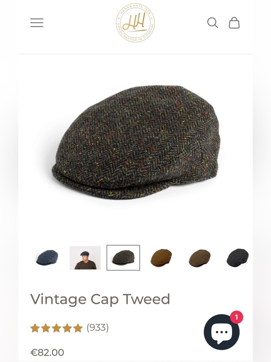 Hannah Accessories - 🌳 “Hanna Hats” ~ Brown Tweed Newsboy Cap